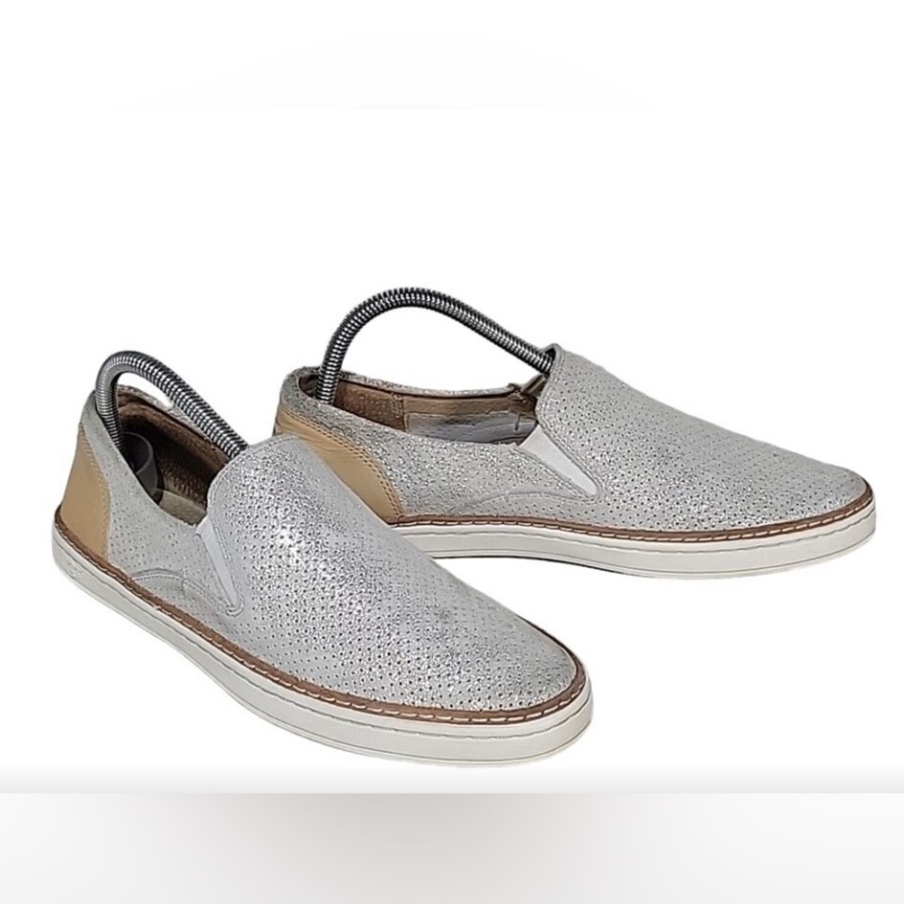 UGG Adley Slip On Silver Sneaker Shoes, Women's 9.5